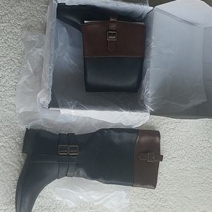 Black and Brown riding boots- Toetos Diane